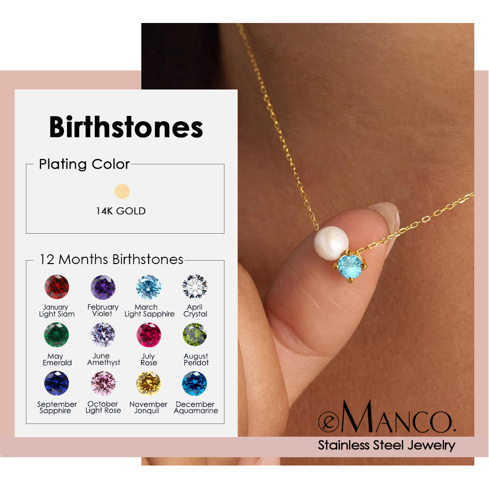 EMANCO Fashion Imitation Pearl - Birth Flower Necklace ulasan dan harga