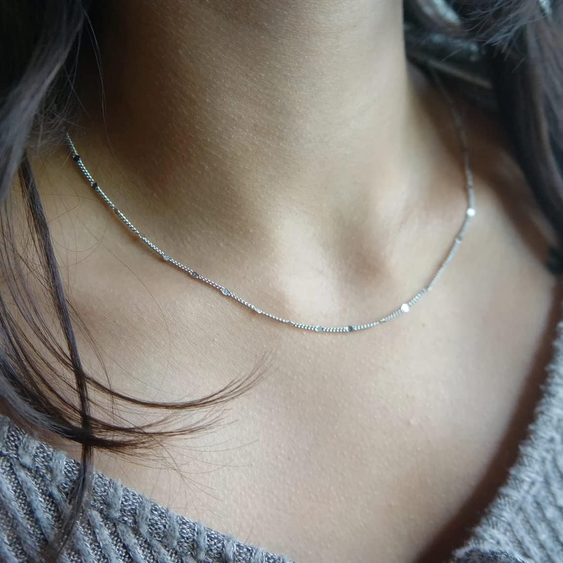 K Gold/Silver Plated Satellite - Birth Flower Necklace ulasan dan harga