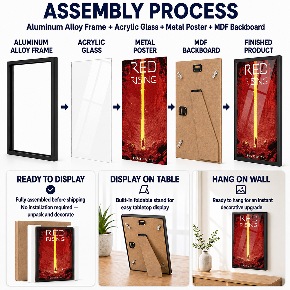 Red Rising Book Cover Framed A - Custom Photo Book ulasan dan harga