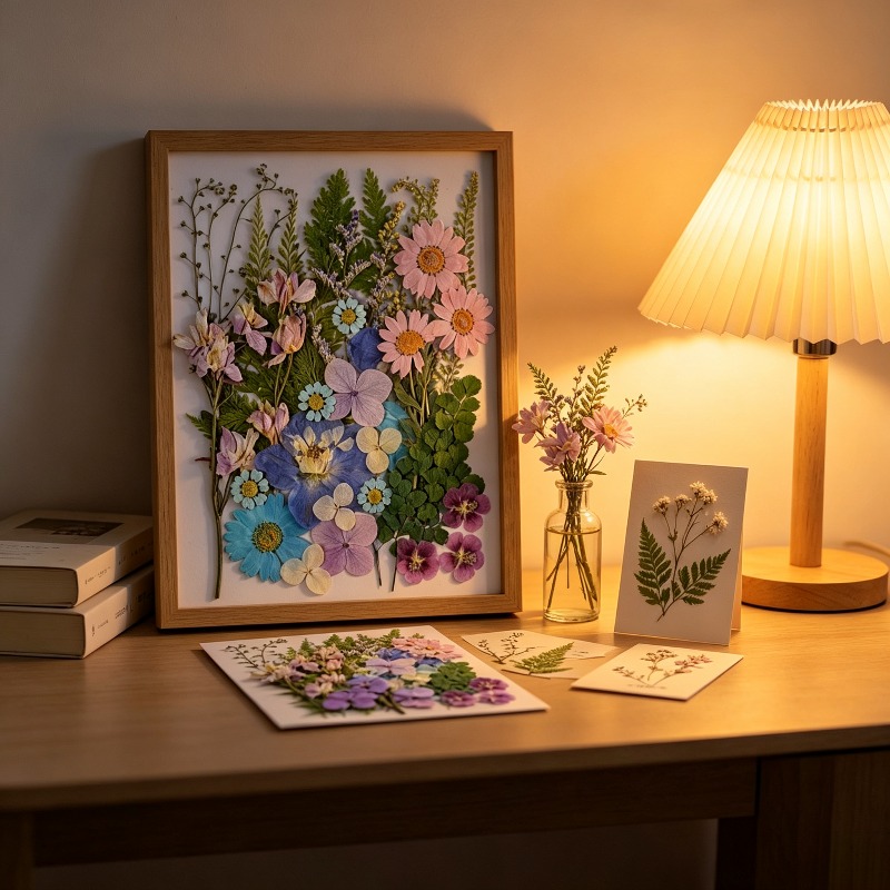 Mixed Pressed Dried Flower Kit - Dried Flower Bookmark ulasan dan harga